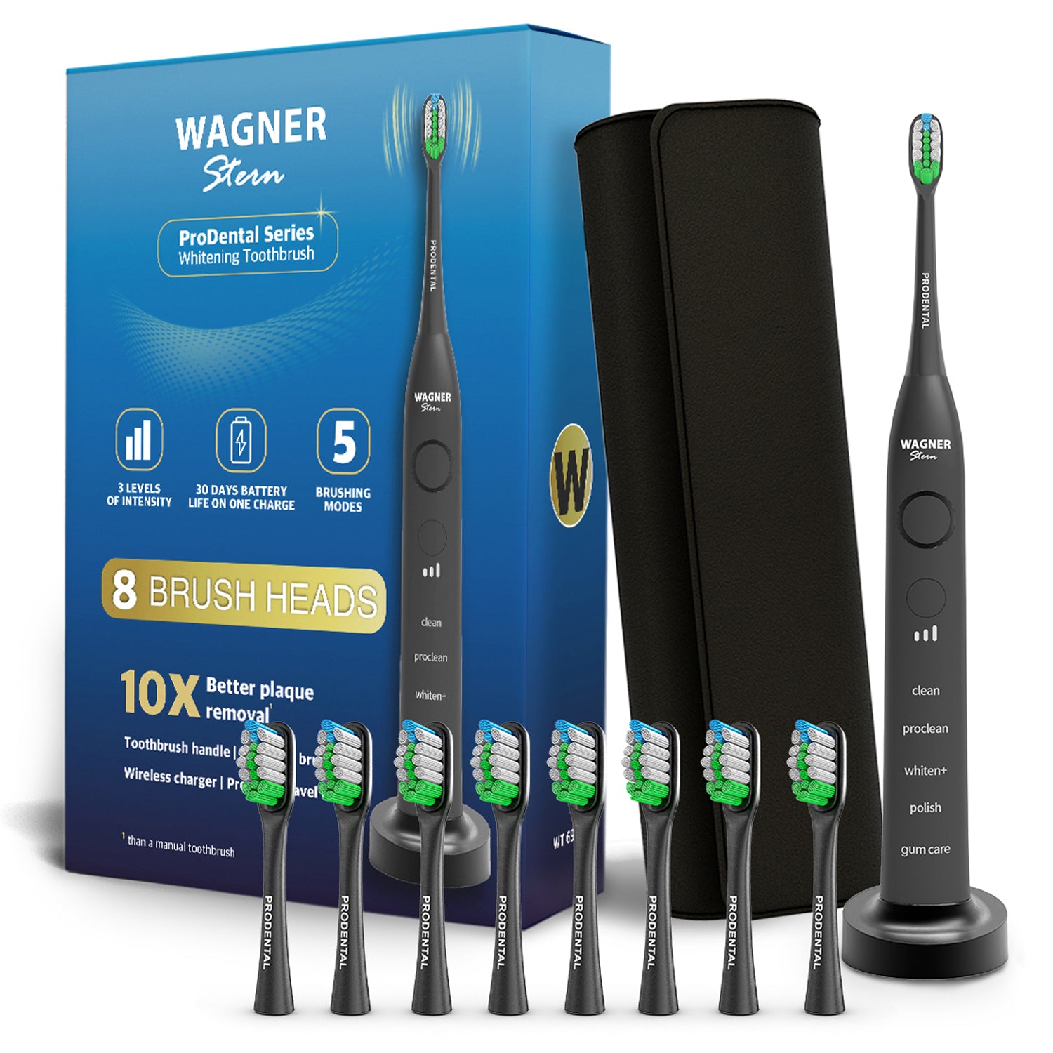 Wagner & Stern. Desinfectante para cepillos de dientes  profundos/esterilizador UV-C. para el hogar y los viajes, batería  recargable USB de iones de