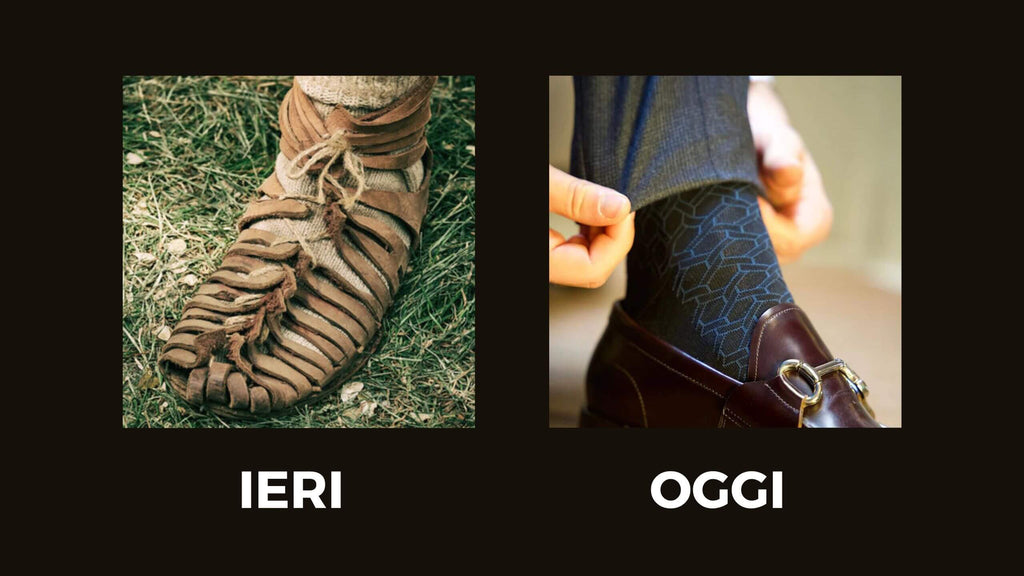 calza made in Italy ieri e oggi 