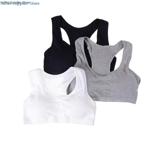 Cotton Sports Bras Women Push Up Solid Sports Bra Jogging Gym