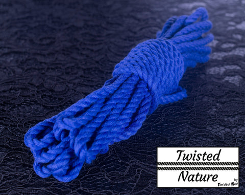 1/4 Inch Twisted Cotton Rope - Royal Blue