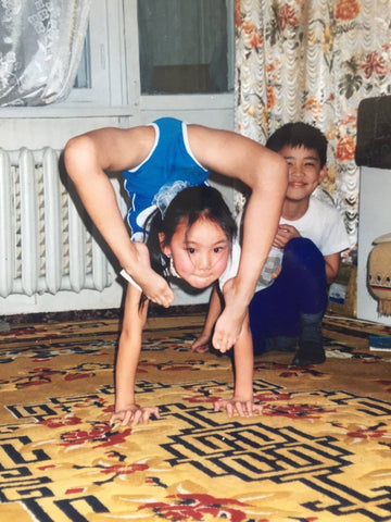 Urnaa contorting as a kid