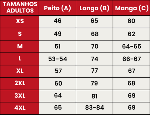 Guia de Tamanhos 621-ADULTOS