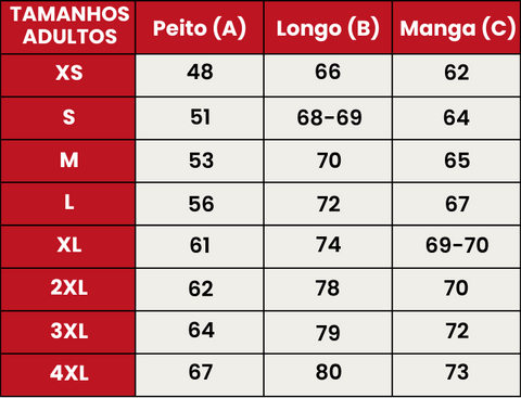 Guia de Tamanhos 622-ADULTOS