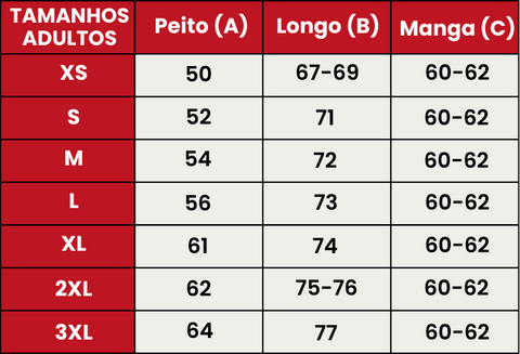 Guia de Tamanhos H ADULTOS-PT