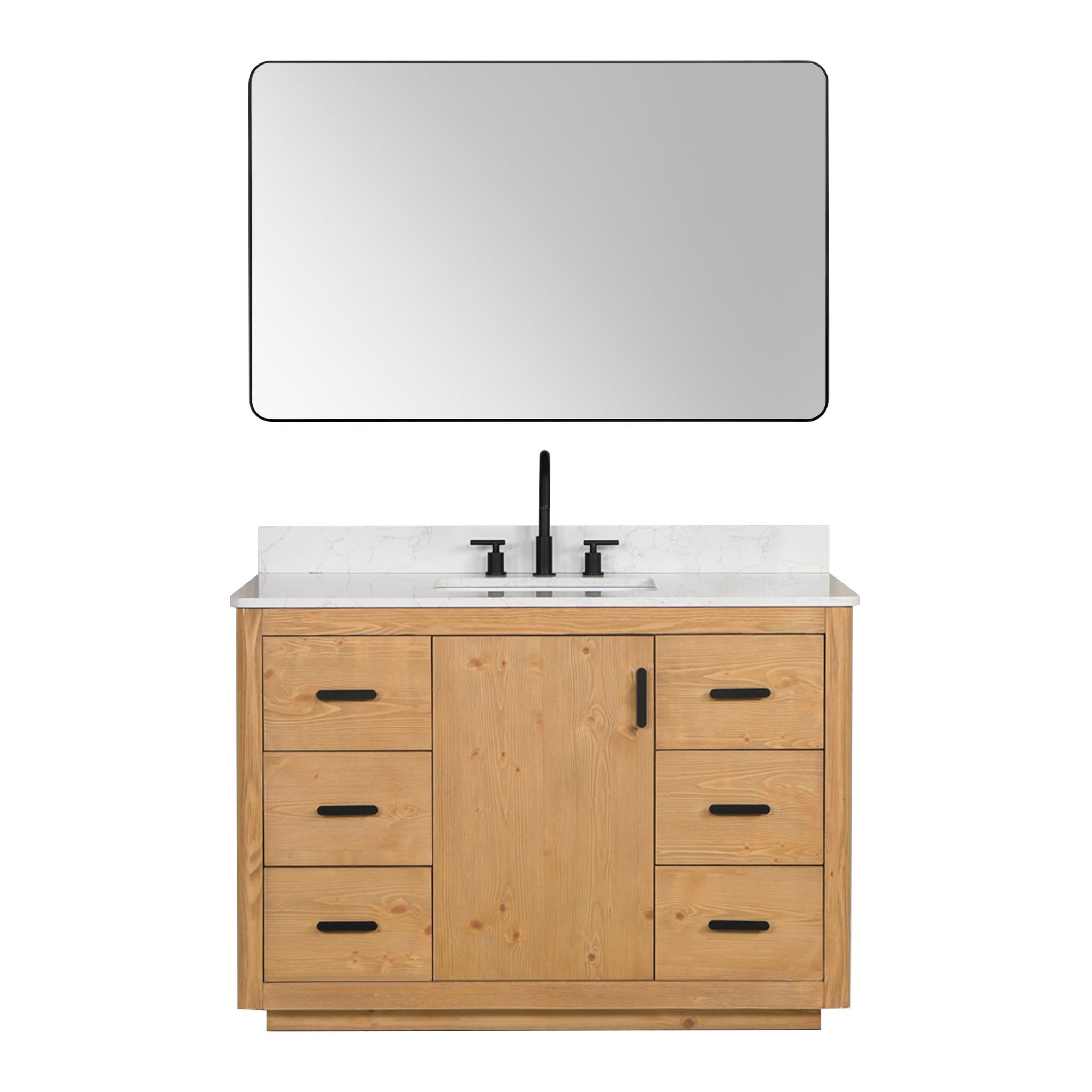 Altair Bianco 60 Light Brown Freestanding Double Bathroom Vanity