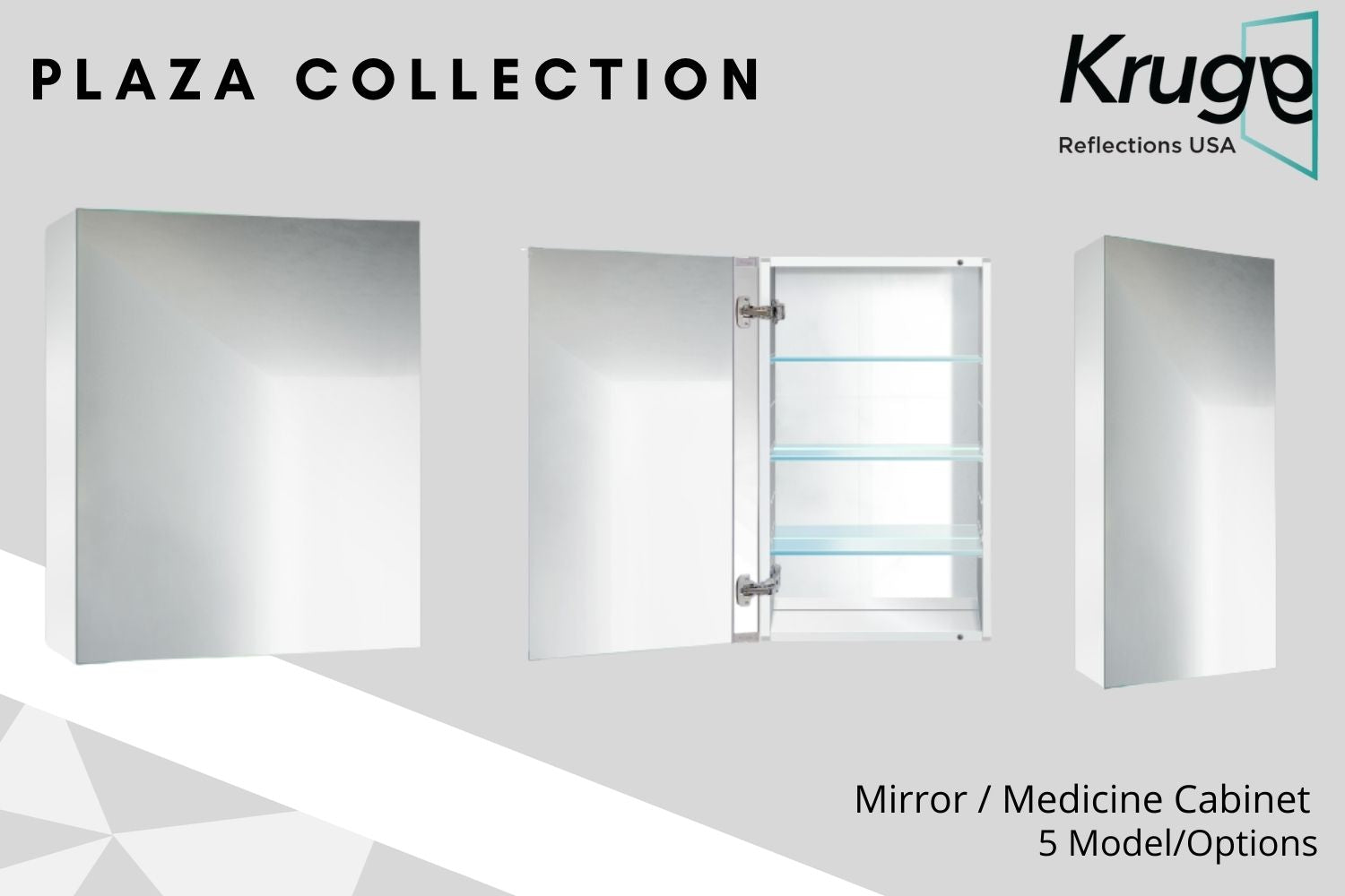 Krugg Plaza 18″ x 30″ Medicine Cabinet - Krugg Reflections USA