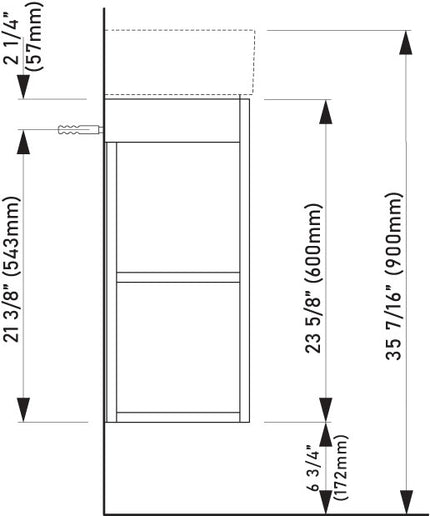 Laufen_Kartell_407518_Technical_Drawing_Side_View