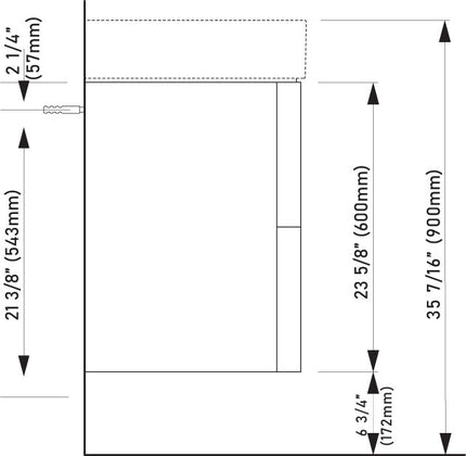 Laufen_Kartell_407558_Technical_Drawing_Side_View