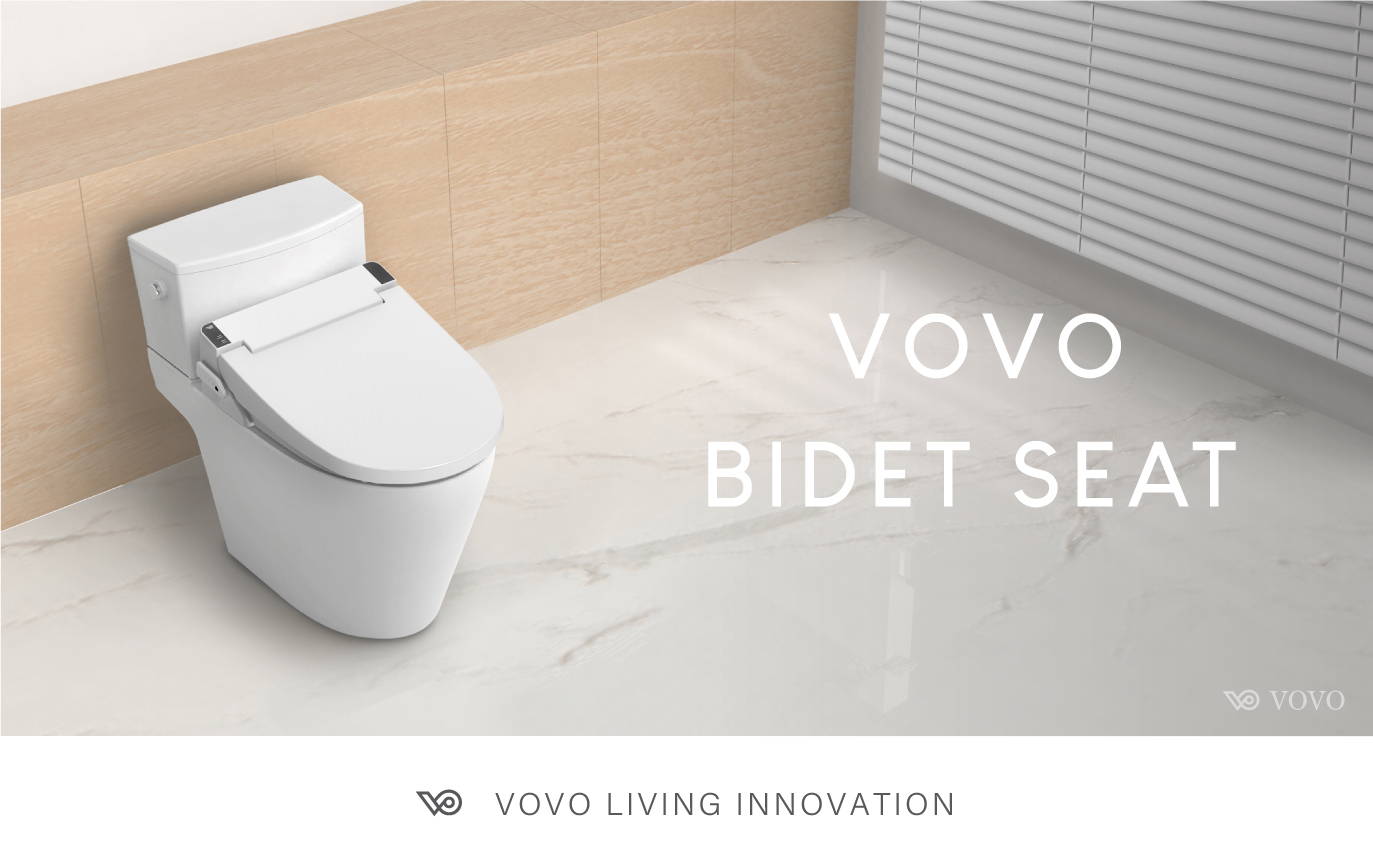 VOVO VB-6000 Bidet Toilet Seat, Heated Seat, LED Night Light