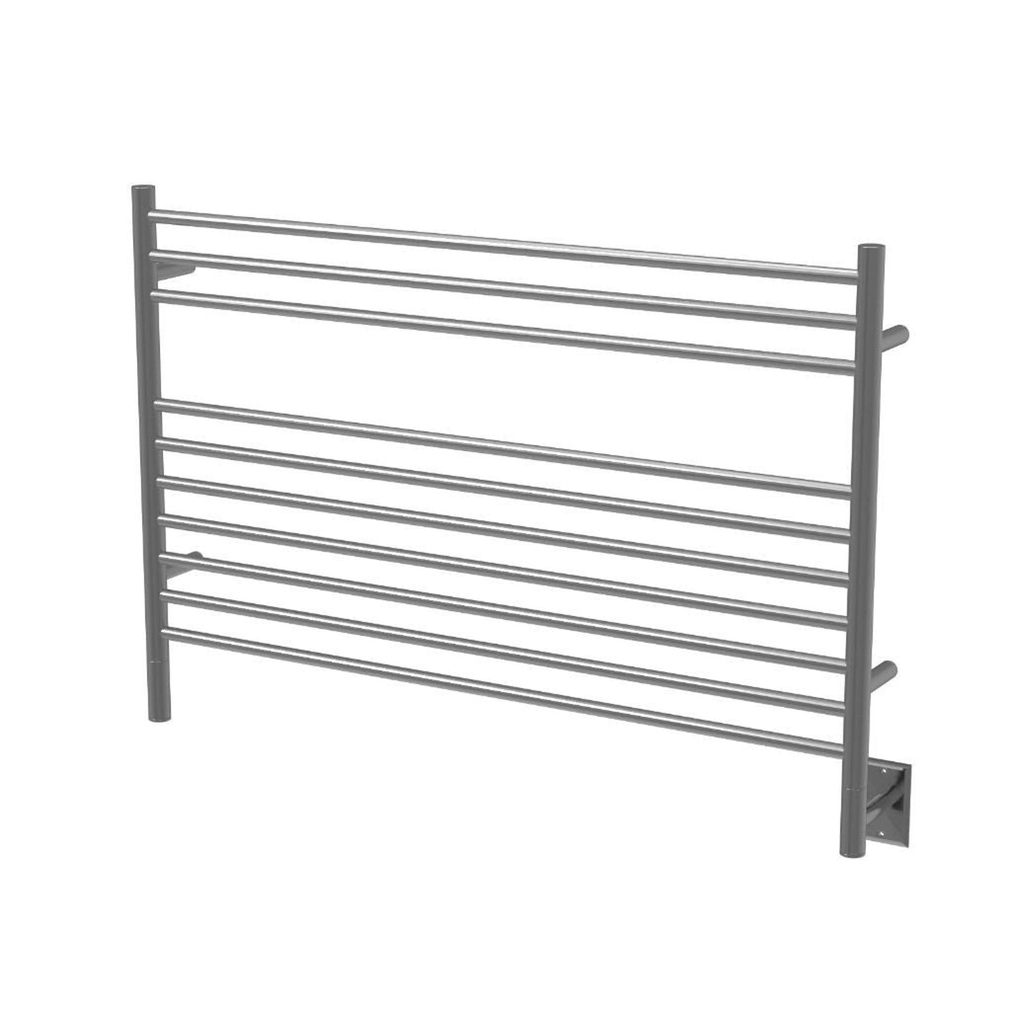 Amba Radiant Straight 10-Bar Satin Brass Hardwired Towel Warmer