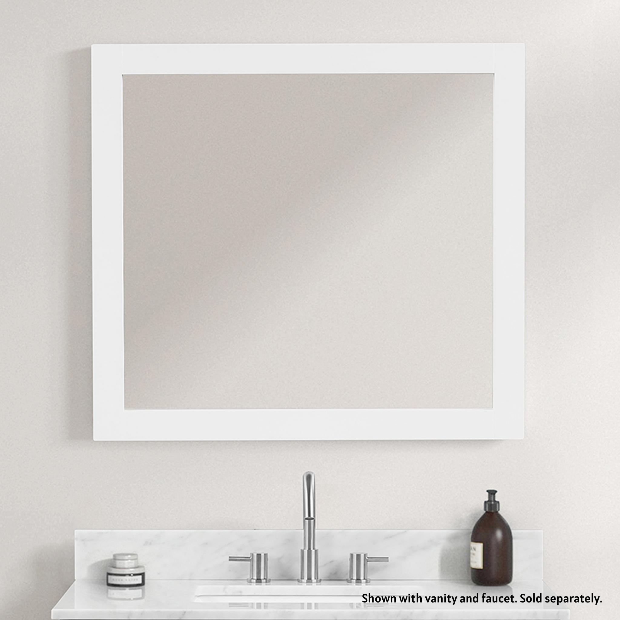 30" x 32" Wall-Mounted Rectangle Framed Mir – US Bath Store