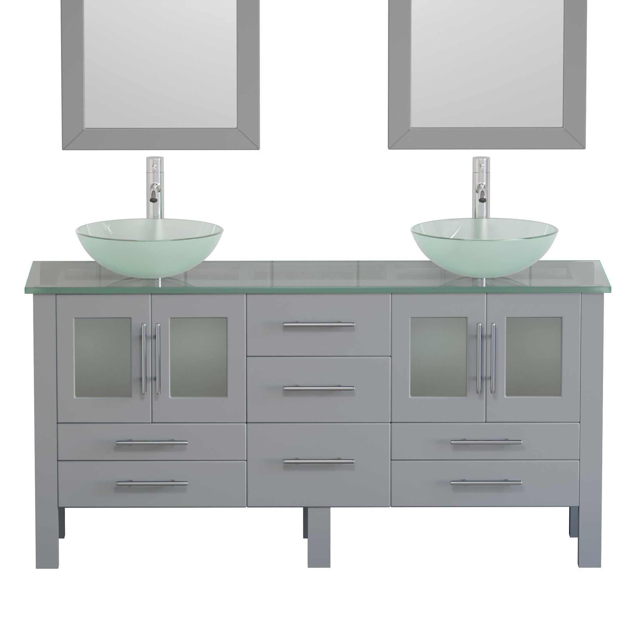 Fraser  70 inch Espresso Double Vessel Sink Vanity Set