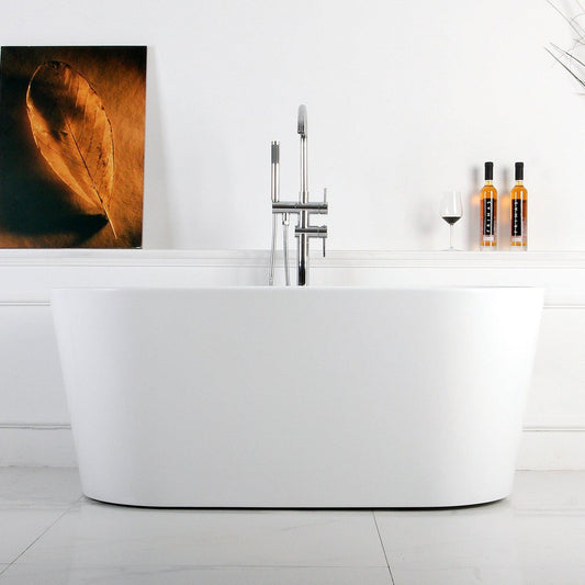 ᐈ 【Aquatica Sensuality™ Mini-F-Blck-Wht Freestanding Solid Surface Bathtub】  Buy Online, Best Prices
