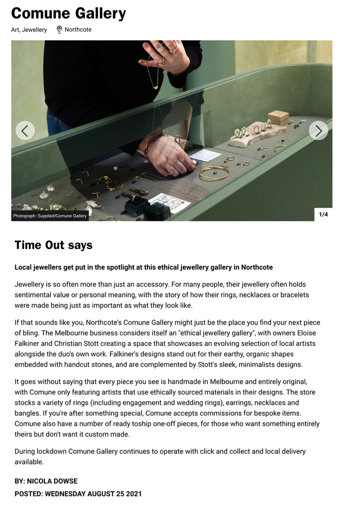 Time Out article on Comune Gallery
