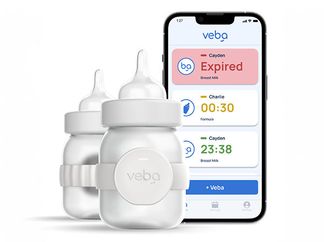 Digital shot of Veba app for the smart bottle monitor.