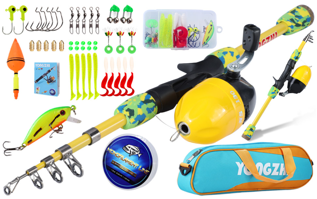 Best Kids Fishing Pole Set Full Kits With Telescopic Fishing Rod