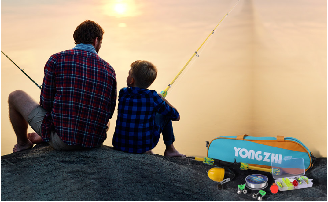YONGZHI Kids Fishing Pole with Spinning Reels,Telescopic Fishing Rod,S -  Sougayilang