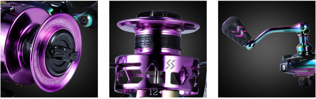 Sougayilang Spinning Reel 2000-5000 Purple Fishing Reel Superior