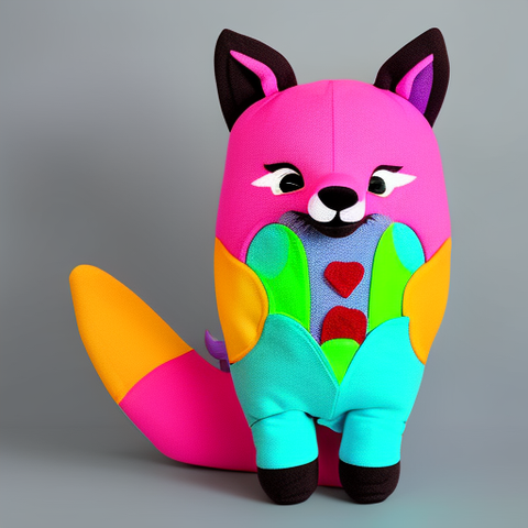 An Image of an AI Generated Fox Plushie