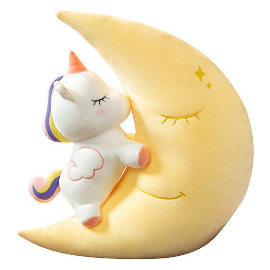 Cute Unicorn and Stuffed Moon Plush Toys - Stress Toys - Plushie Depot