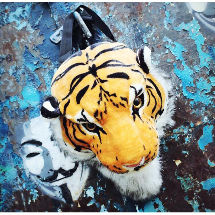 Realistic Lion and Tiger Head Plush Backpacks - Backpacks - Plushie Depot