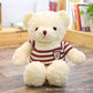 12"-16" Teddy Bear Stuffed Plushies - Red stripes-white - Teddy bears - Plushie Depot