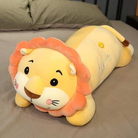 28" Huge Size Kawaii Sleeping Doll Lion Long Pillow Plush Doll - 75cm - Yellow - Stuffed Animals - Plushie Depot