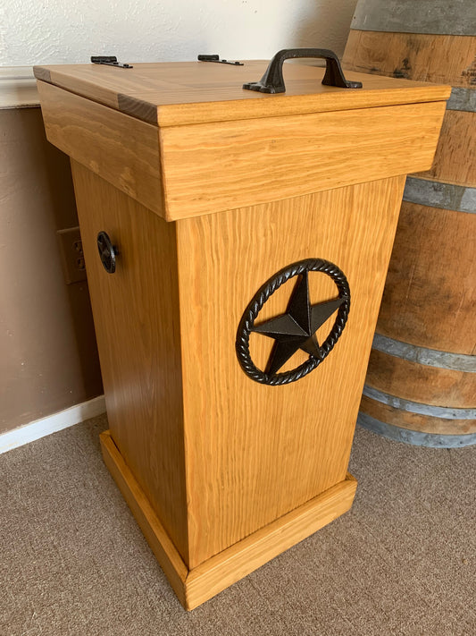 Wood Trash Can 30 Gallon No Decor