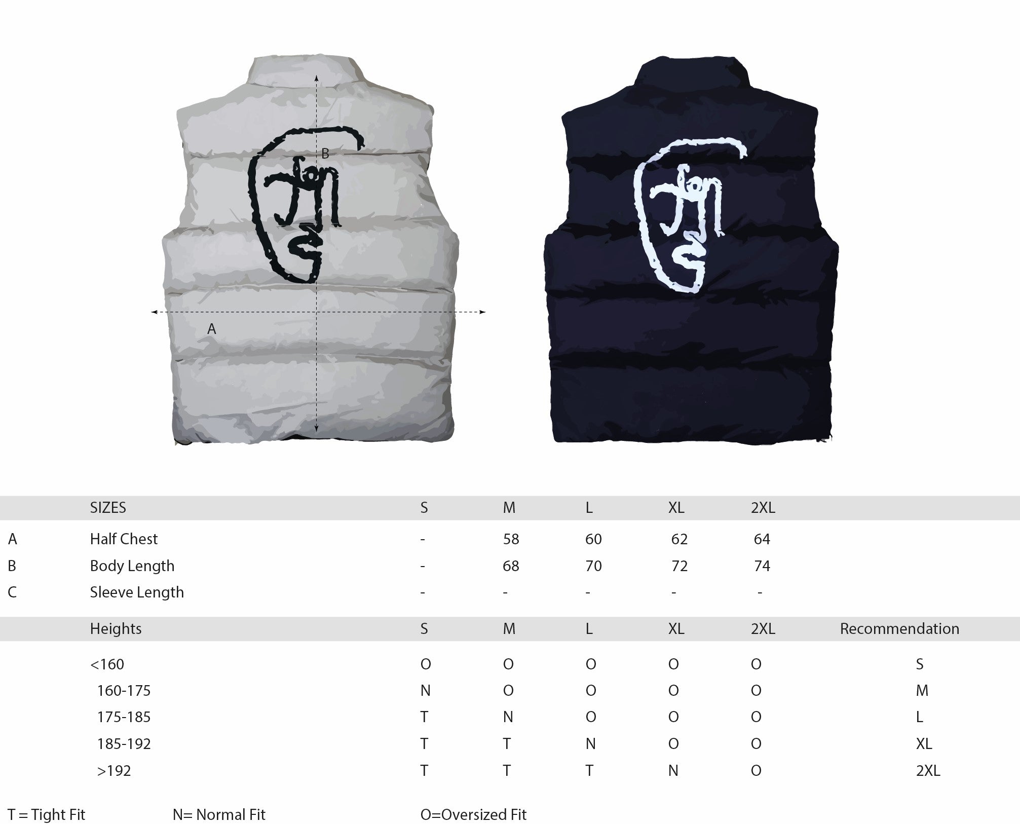 Vest size guide