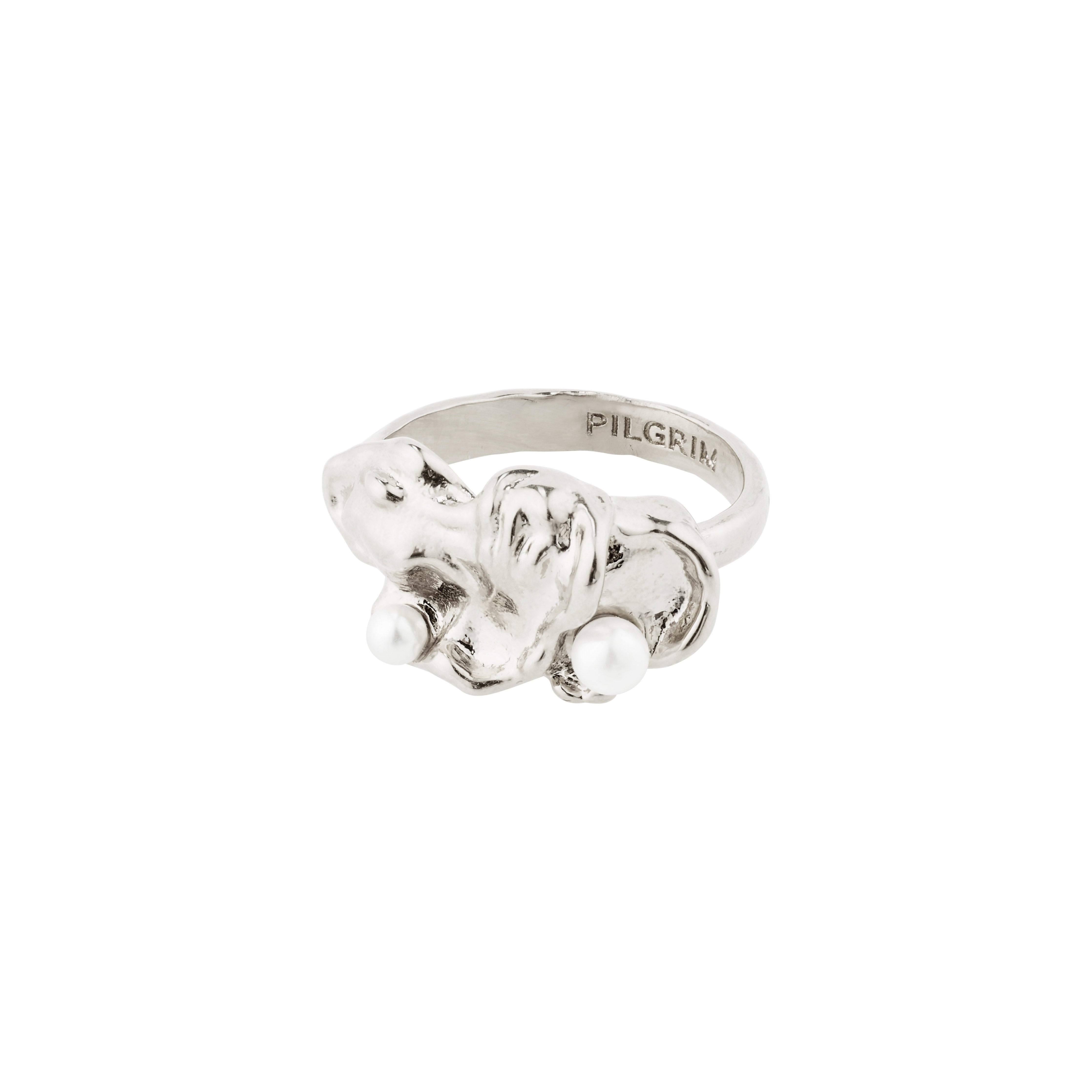 Billede af Pilgrim MOON recycled ring sølvbelagt