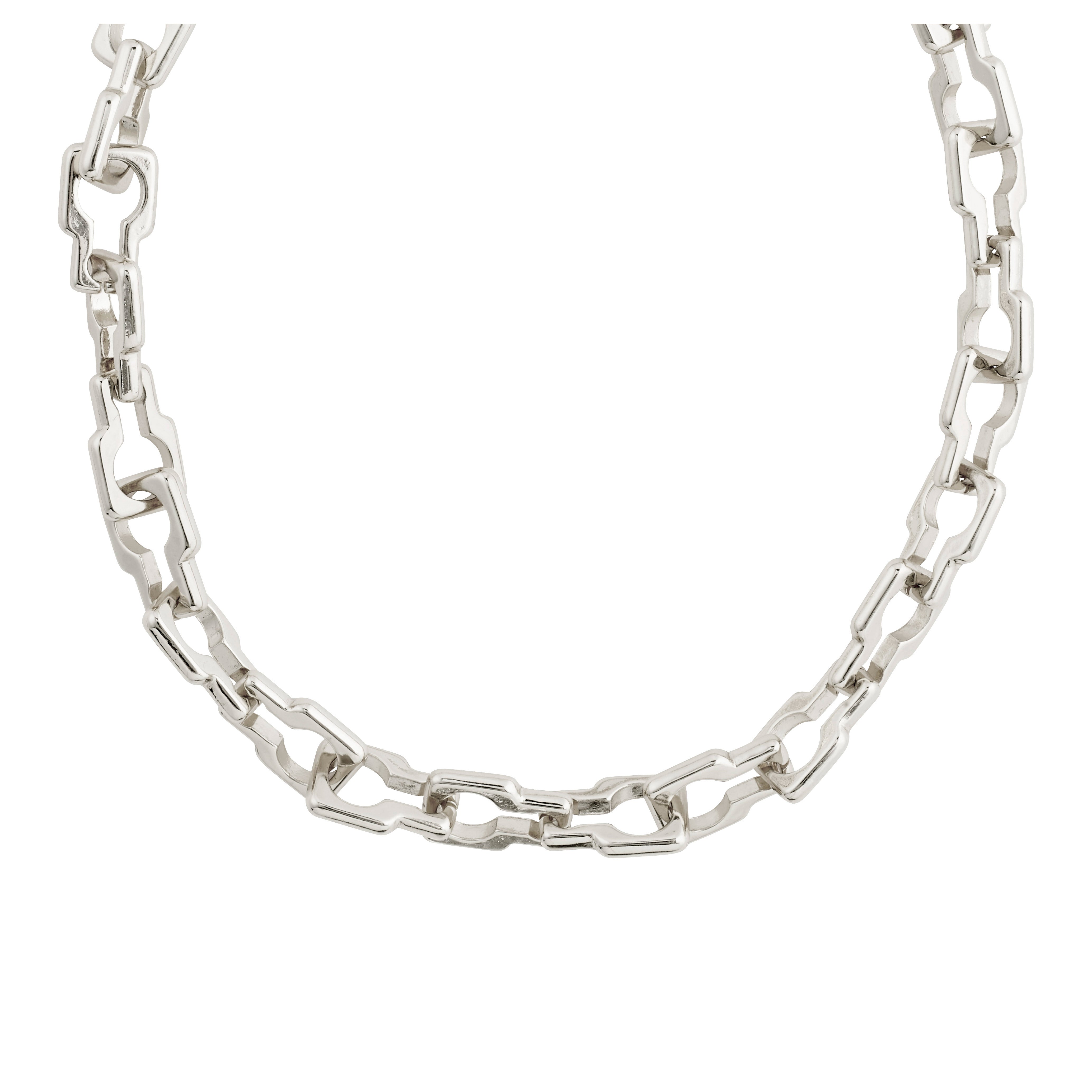 Billede af Pilgrim LIVE recycled keyhole-chain halskæde sølvbelagt