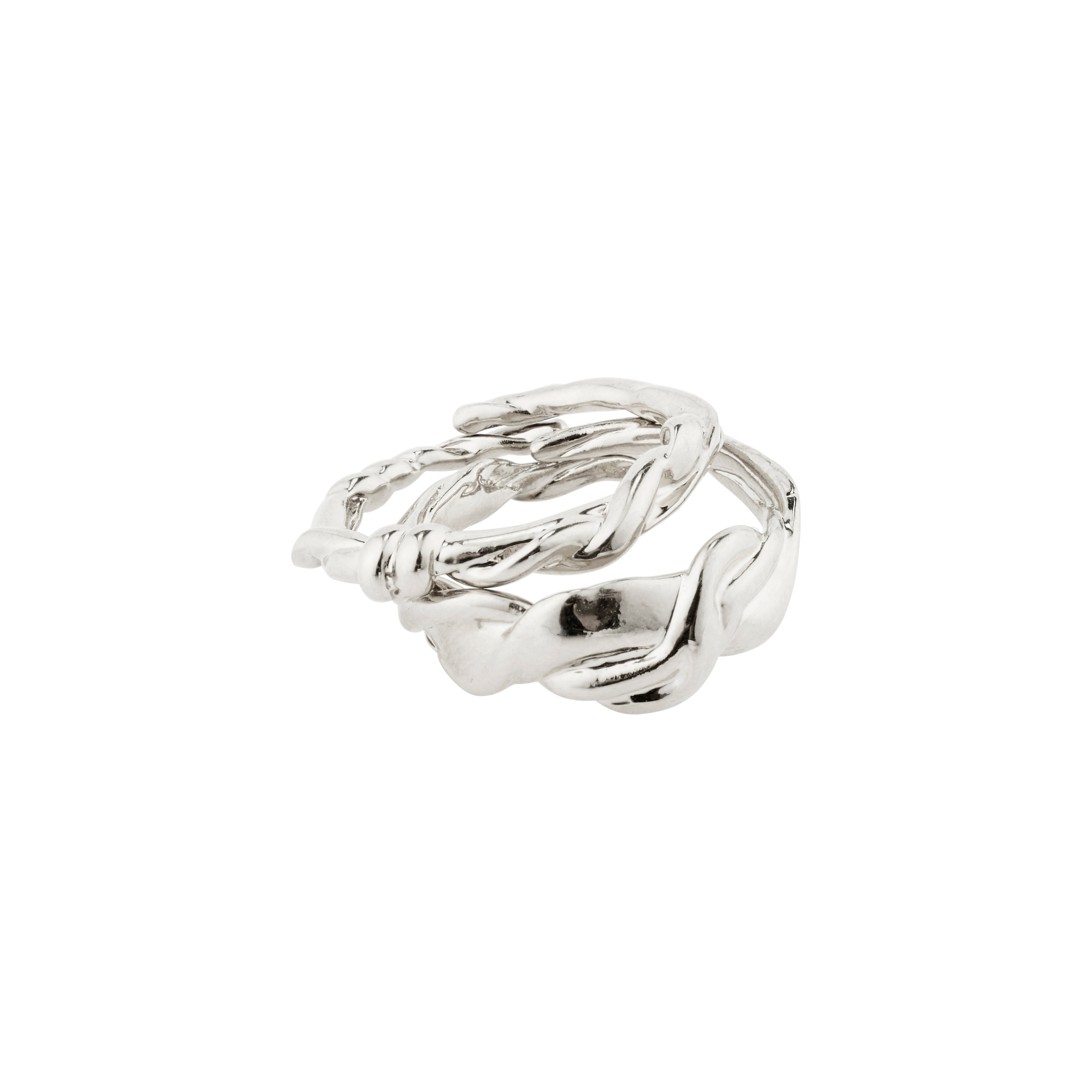 Billede af Pilgrim SUN recycled ring, 2-i-ét sæt, sølvbelagt
