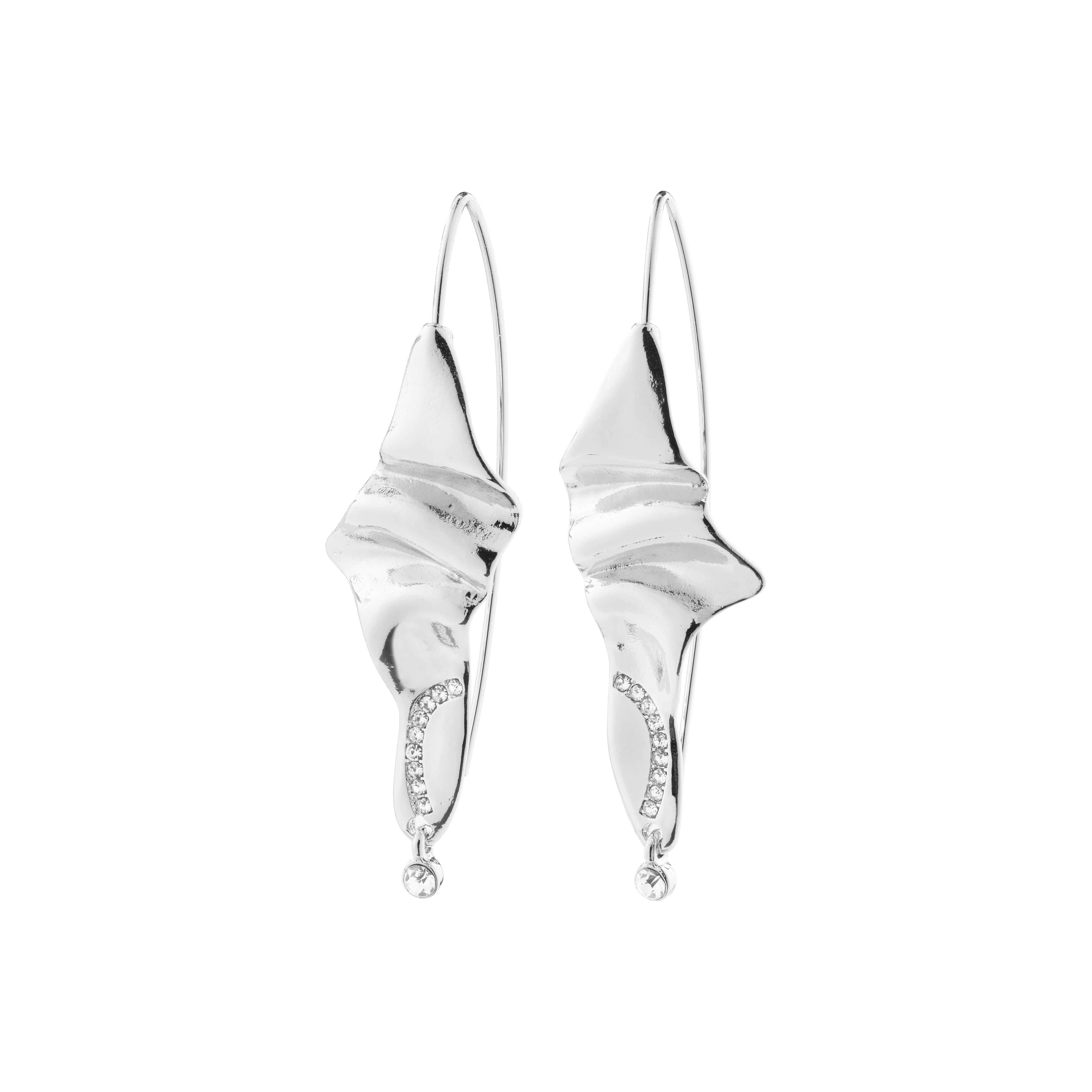 Billede af Pilgrim LEARN recycled krystal øreringe sølvbelagt