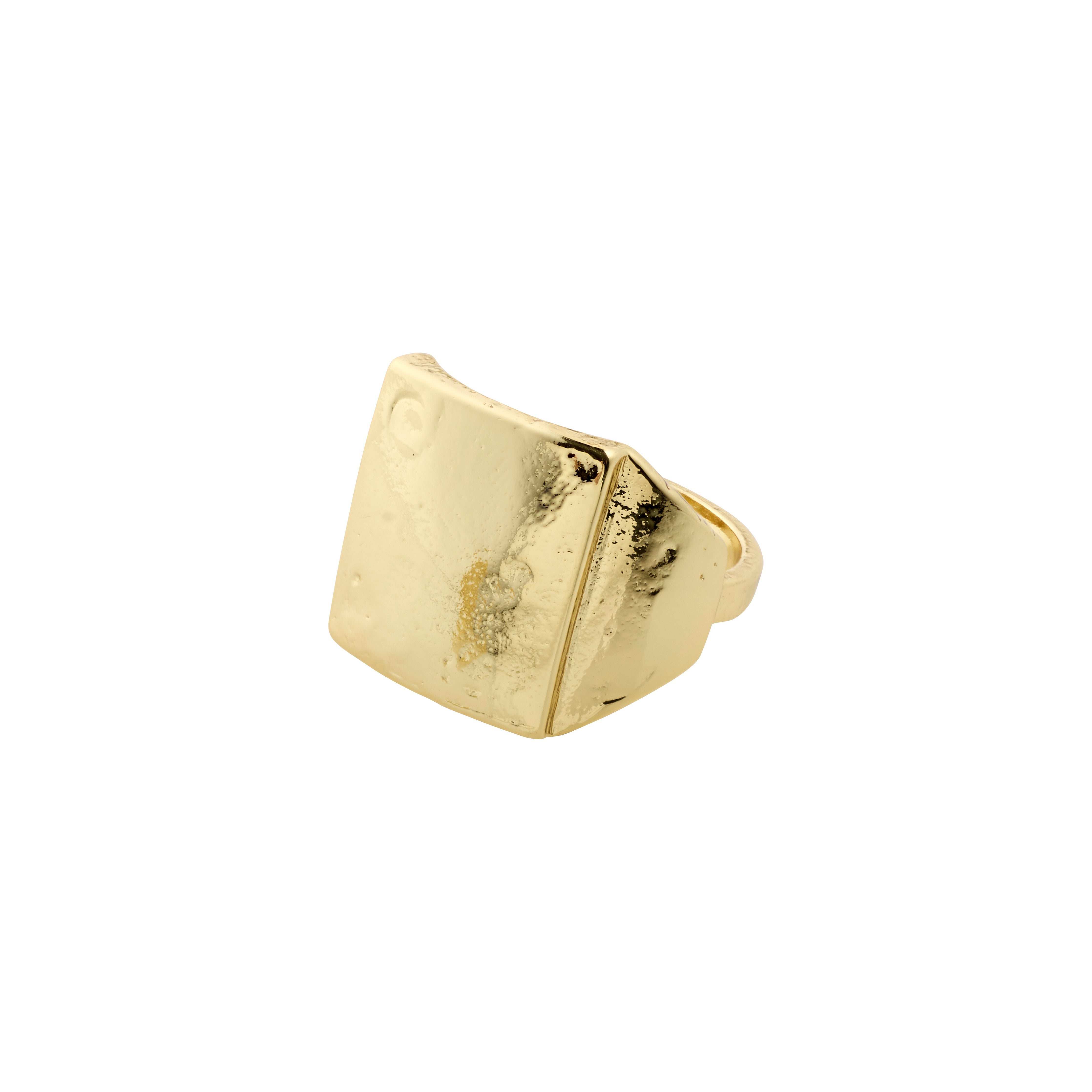 Billede af Pilgrim ANNI rustic signet ring guldbelagt