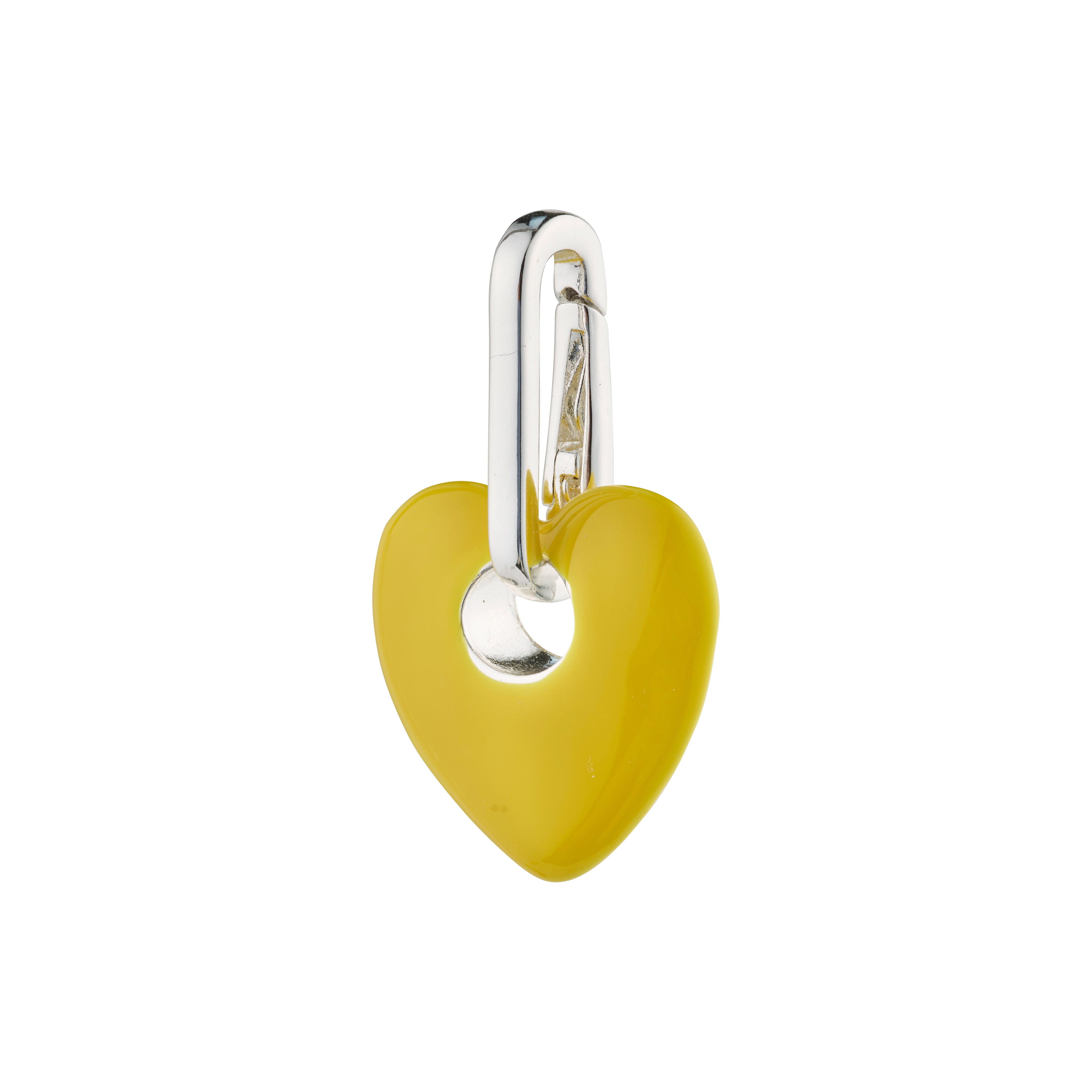 Billede af Pilgrim CHARM recycled hjerte vedhæng, gul/sølvbelagt