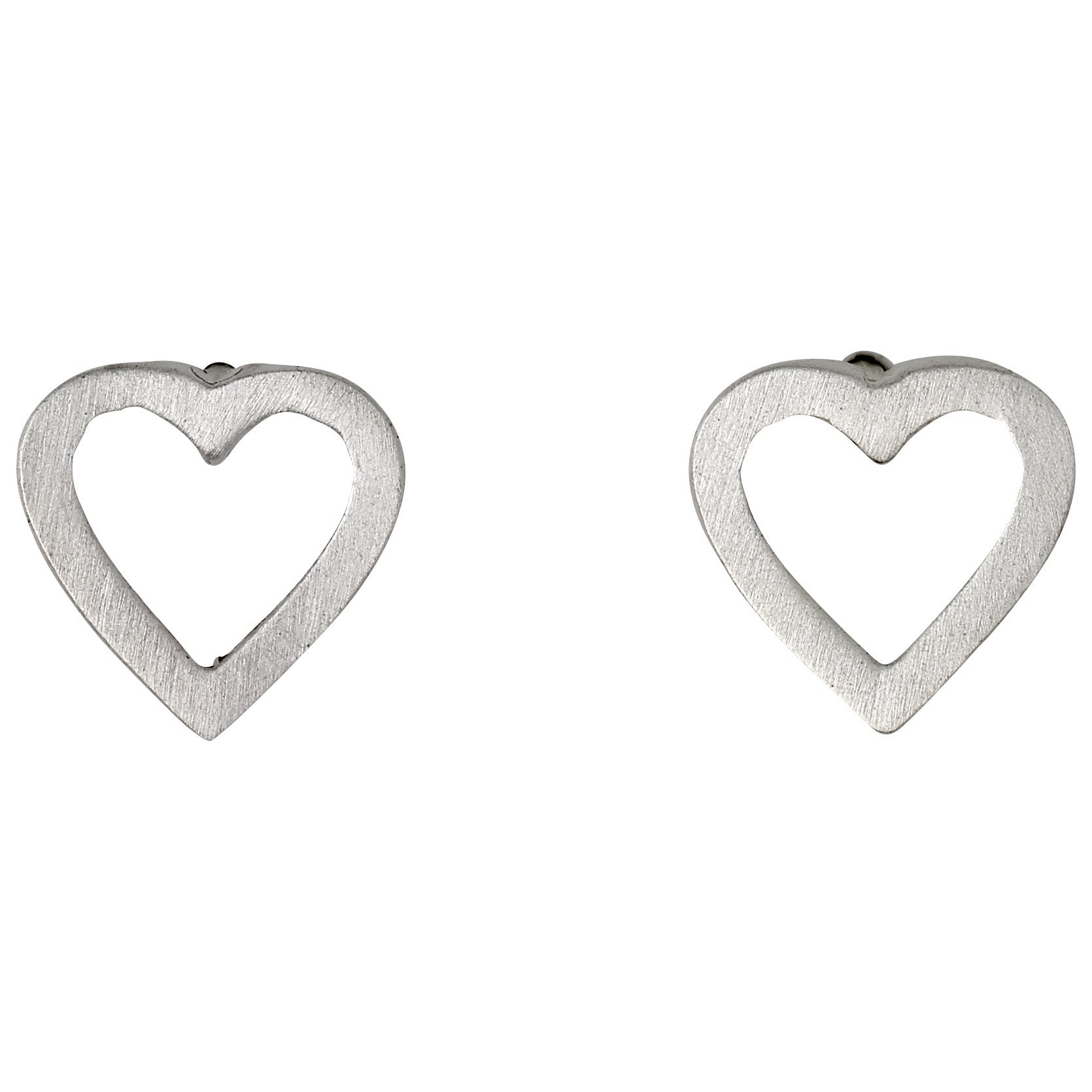 Billede af Pilgrim SOPHIA recycled mini hjerte ørestikker sølvbelagt hos Pilgrim