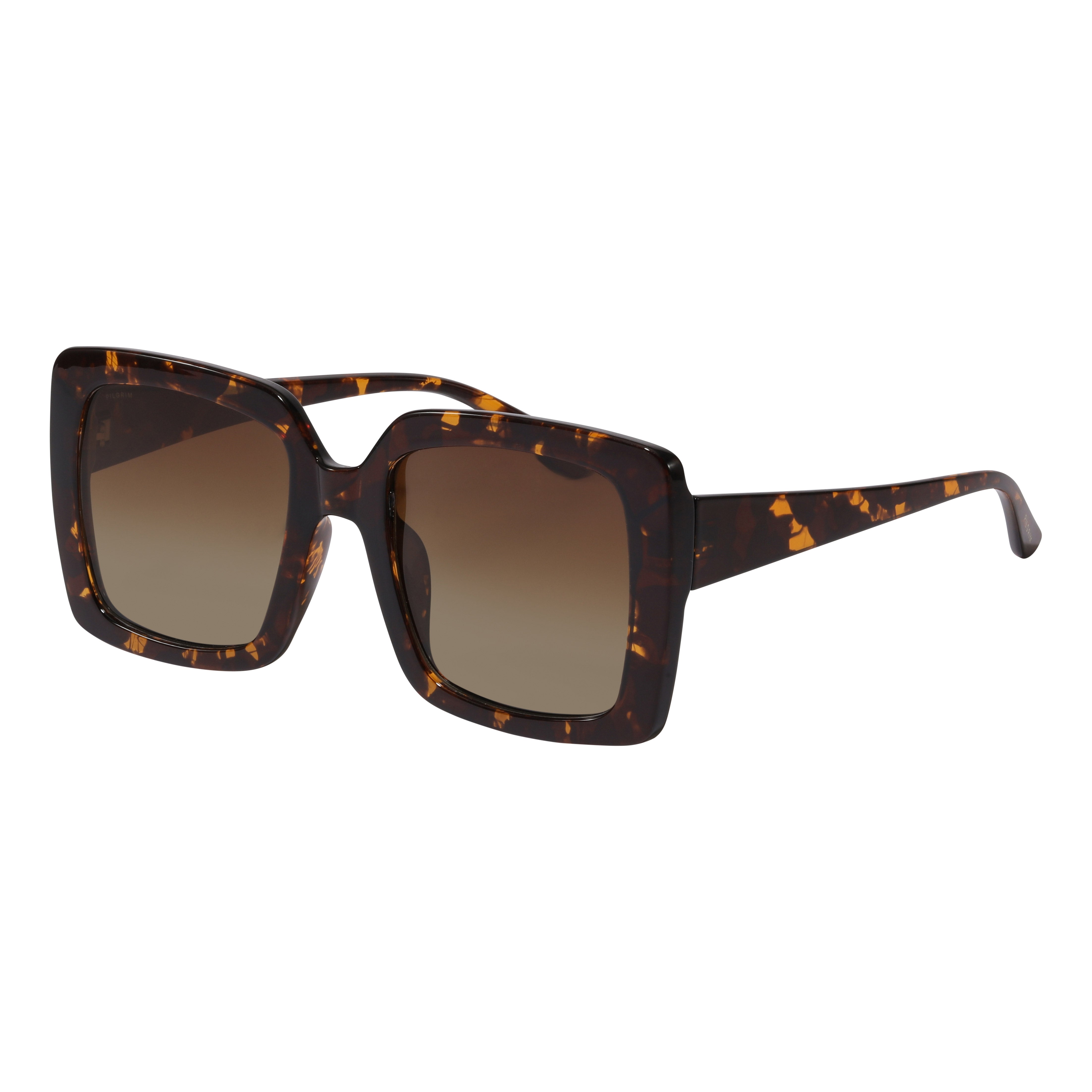 Pilgrim LUCIANA oversized vintage solbriller tortoise