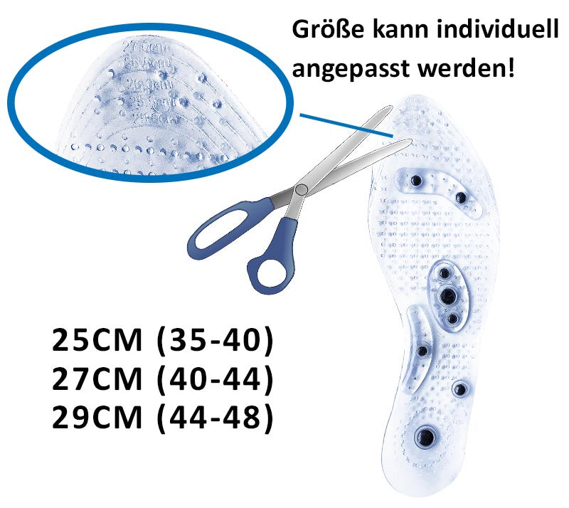 TheraPunktur Magnetische Akupunktur Einlegesohlen Flexible Größe