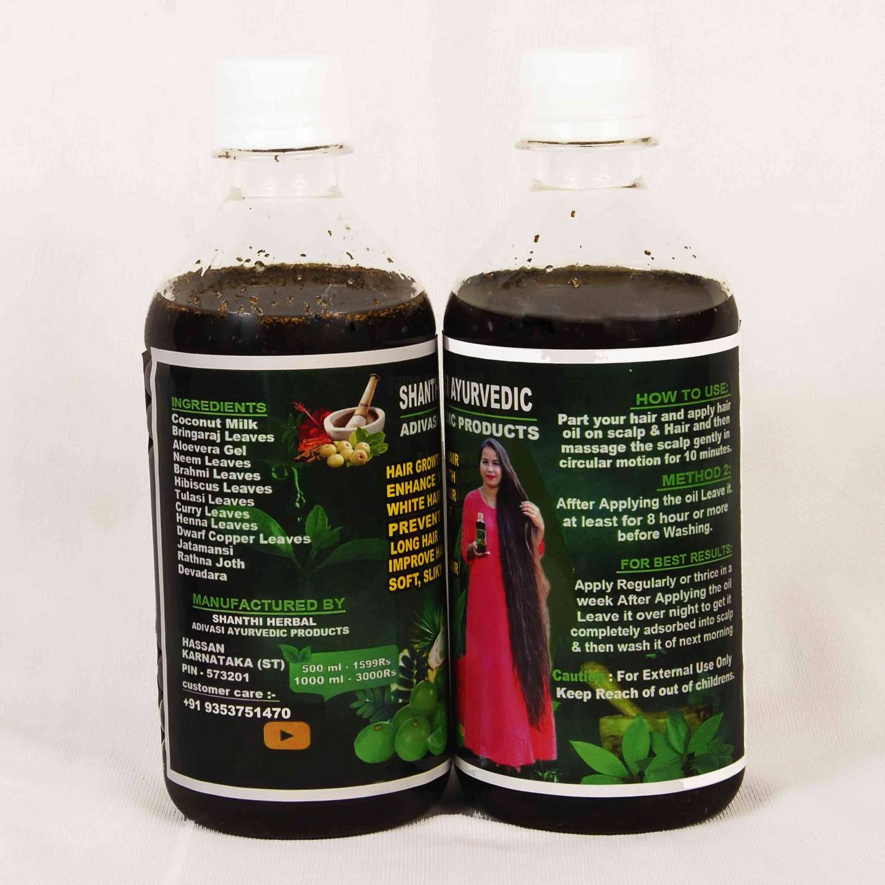 Combo Mysore Adivasi Herbal Hair Oil 250 ML With Herbal Shampoo  Mysore Adivasi  Hair Oil