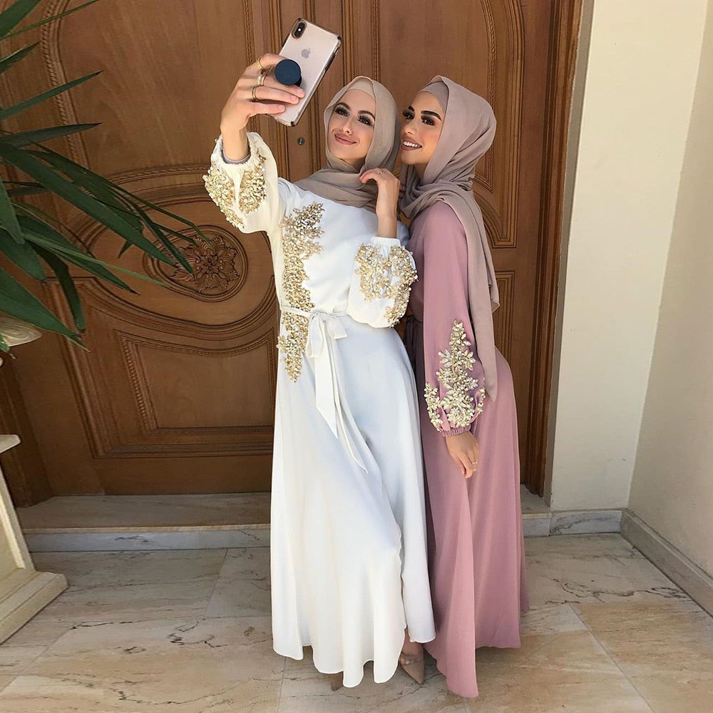 Zjkrl Ramadan Kaftan Dubai Abaya Turkey Muslim Women Hijab Dress Islam Caftan Marocain Dresses Vestidos Eid Mubarak Robe Femme Abayas