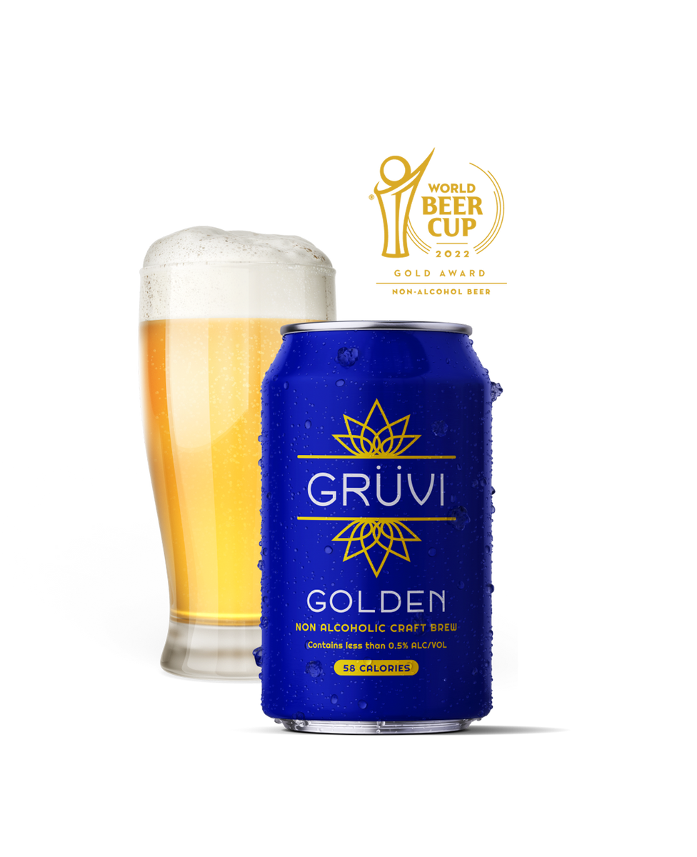 Non-Alcoholic Golden Lager by Grüvi