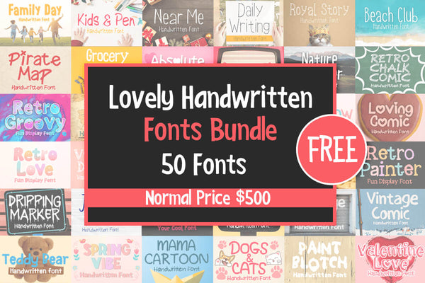 CF's Lovely Handwritten Fonts Bundle