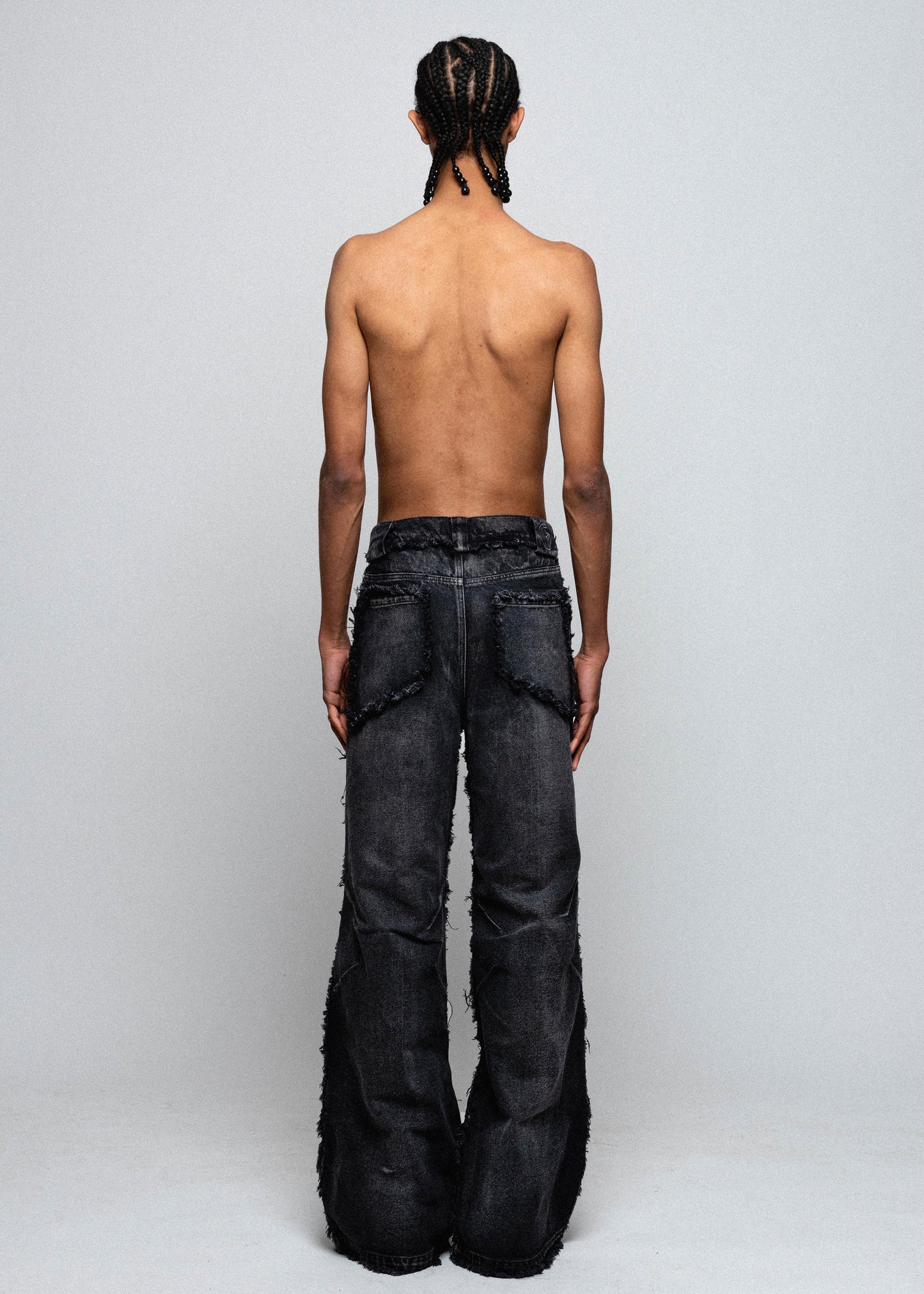 NO/FAITH STUDIOS FLARED DENIM 001 BLACK | ochge.org