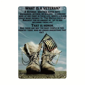 WHAT IS A VETERAN Wall Plaque - STONES & KRYSTALS