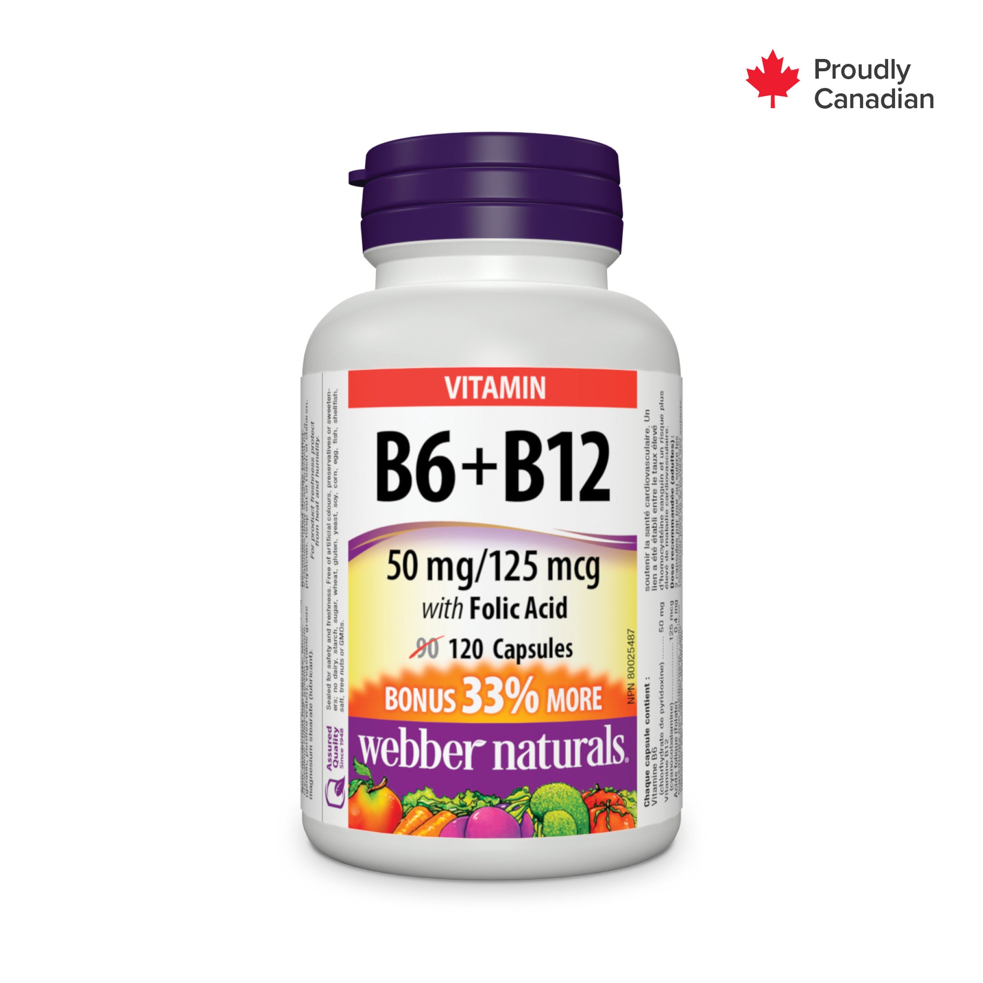 Schande Lam Standaard Vitamin B6+B12 with Folic Acid Capsules | Webber Naturals