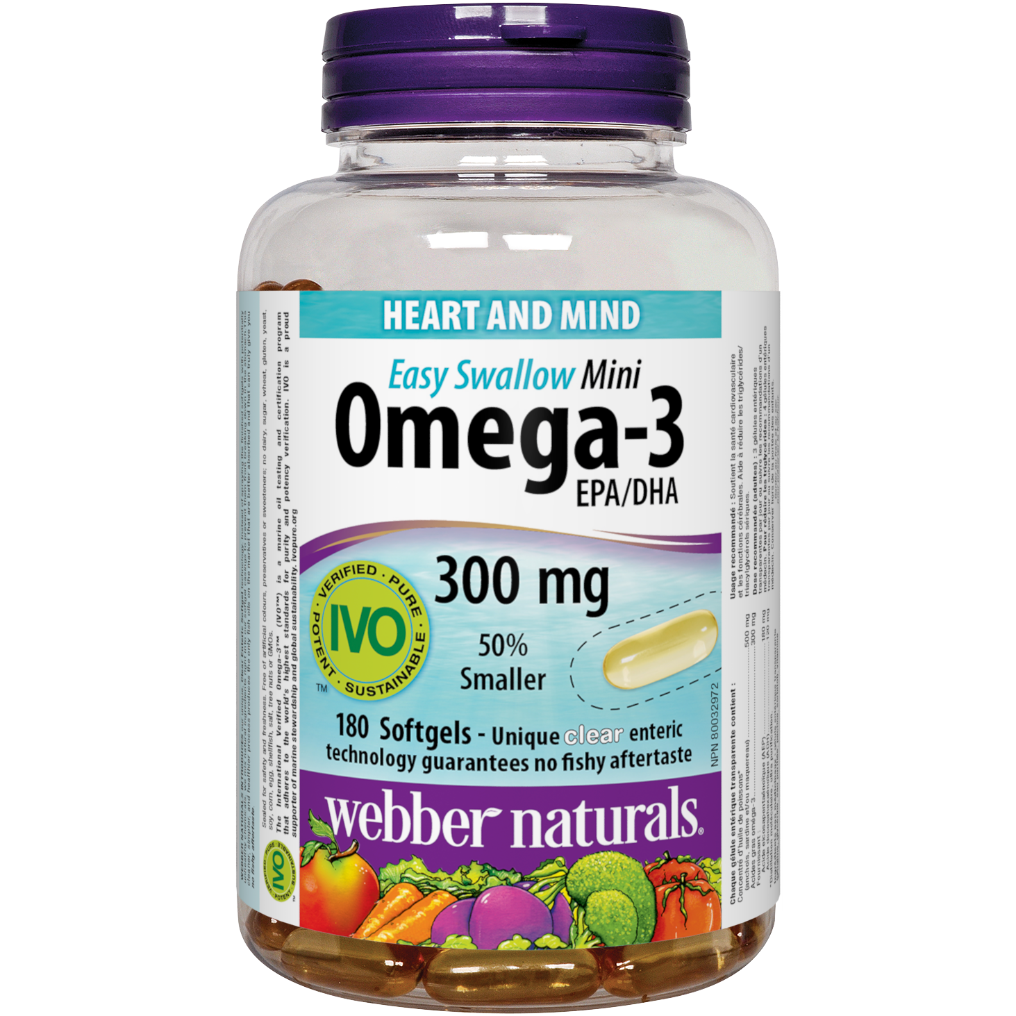 Omega-3 300 mg EPA/DHA Easy Swallow Mini | Webber Naturals