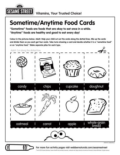 Sometime/Anything Food Cards