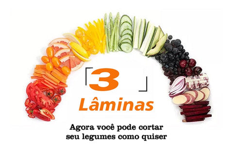 Cortador e Ralador de Verduras Legumes e Queijos 3 em 1 - Smart Cut Pro Original