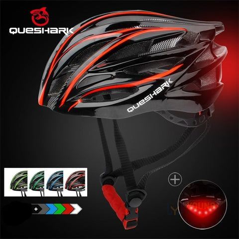 Capacete De Ciclismo Com Luz LED - Queshark