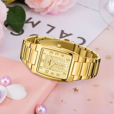 Relógio Feminino Delicado Gold Elegance
